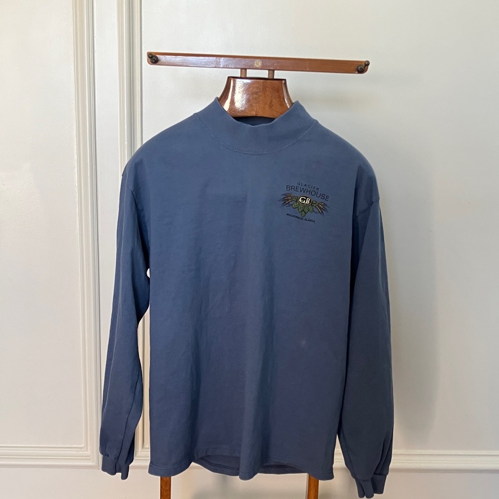 HOMAGE Blue Graphic Long Sleeve Tee